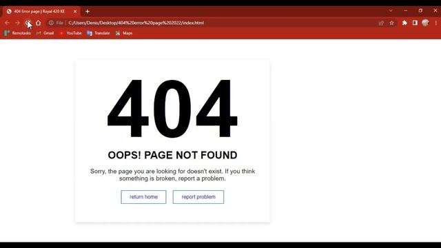 404 Error Page Design using HTML & CSS смотреть онлайн
