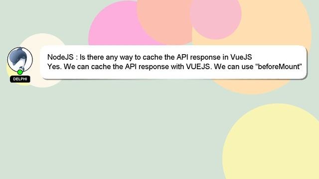 NodeJS : Is there any way to cache the API response in VueJS смотреть онлайн