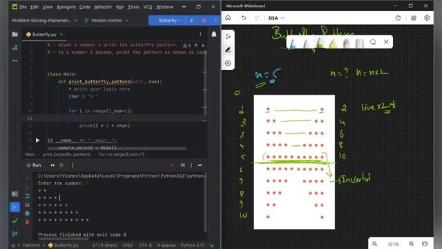 Coding Placement Course | Pattern Printing in Python | Coding Placement Course Part 4 смотреть онлайн