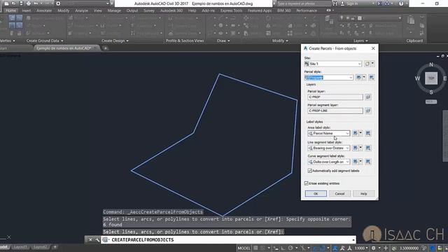 AutoCAD Civil 3D - Etiquetado de Polígonos y Conversión a Parcela смотреть онлайн