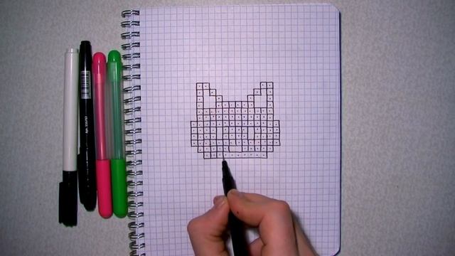 Как нарисовать Кошку урок рисования для детей 0+ #pixelvideo смотреть онлайн