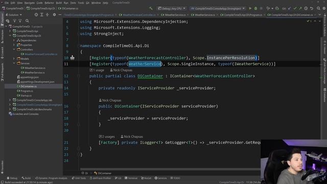 Fast and Safe compile-time dependency injection in .NET with Jab & StrongInject смотреть онлайн