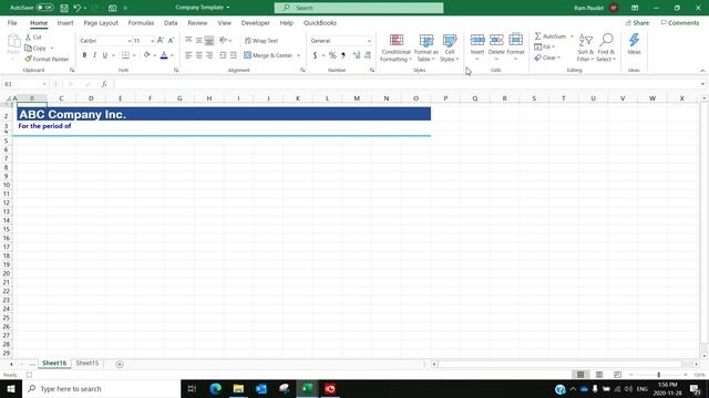 How to create a standard Company Template using Excel VBA? смотреть онлайн