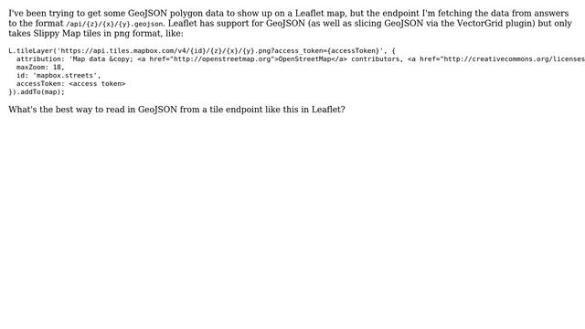 GIS: Load GeoJSON data onto Leaflet Map using Slippy Map formatted URL смотреть онлайн