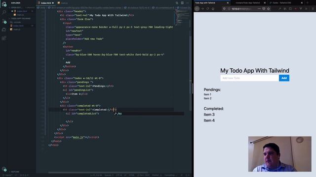 Basic Todo App with HTML, JS and Tailwind смотреть онлайн