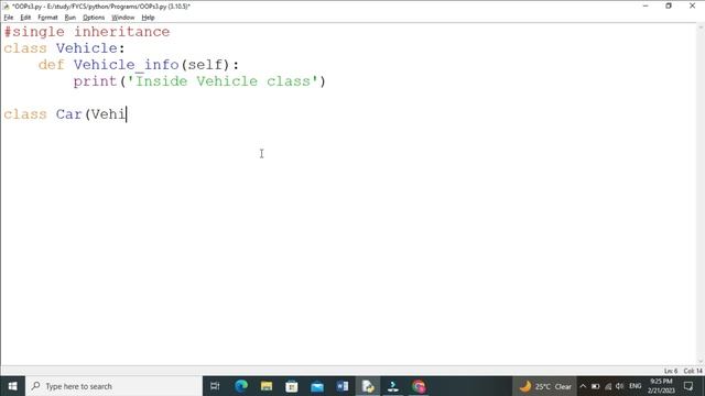 Python program to implement concepts of OOP || FYBSC-CS APP Practical смотреть онлайн