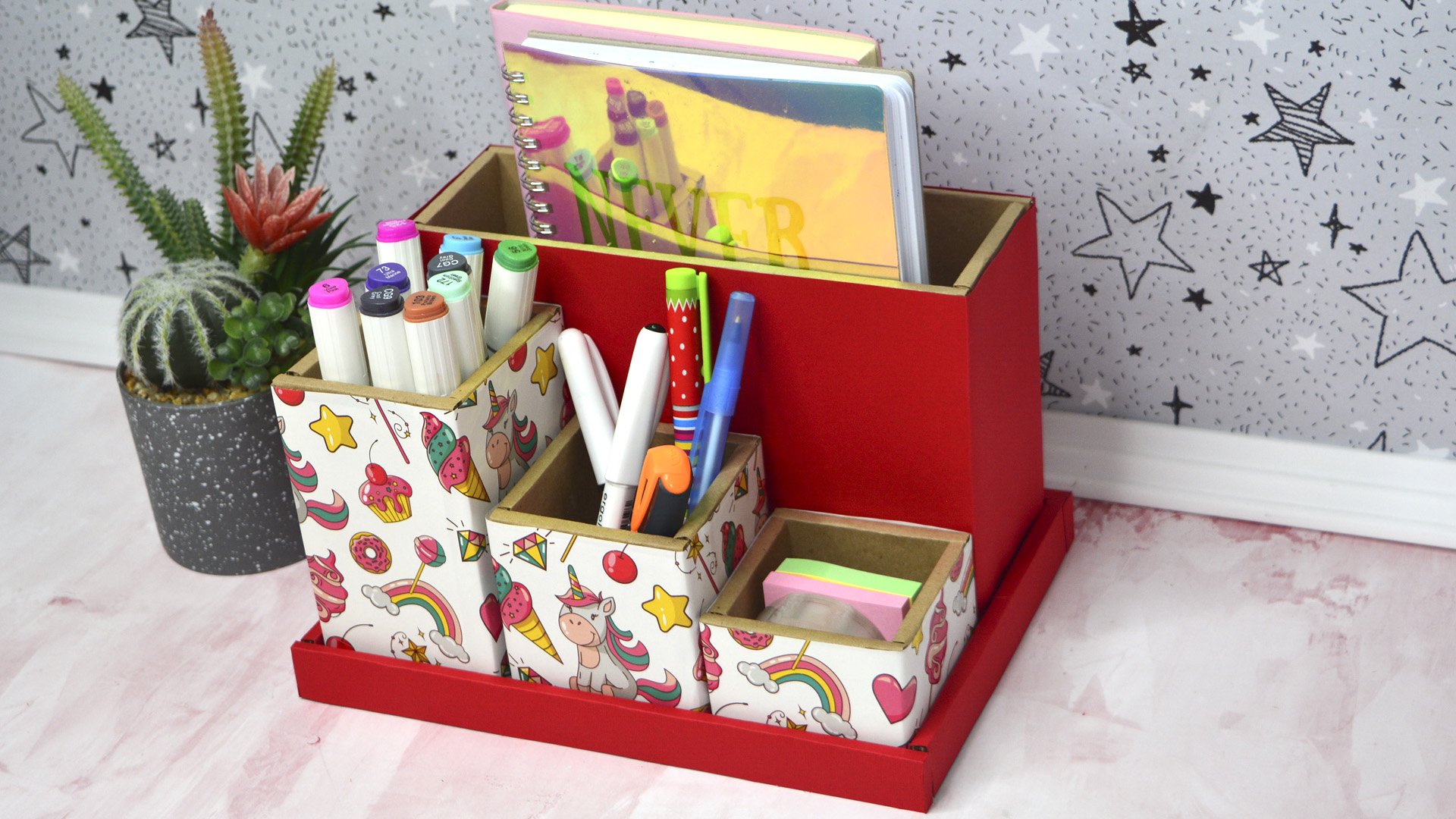 Полезные идеи из картона. Как сделать настольный органайзер своими руками смотреть онлайн