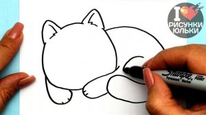 Как нарисовать МИЛОГО КОТИКА | Рисунки Юльки