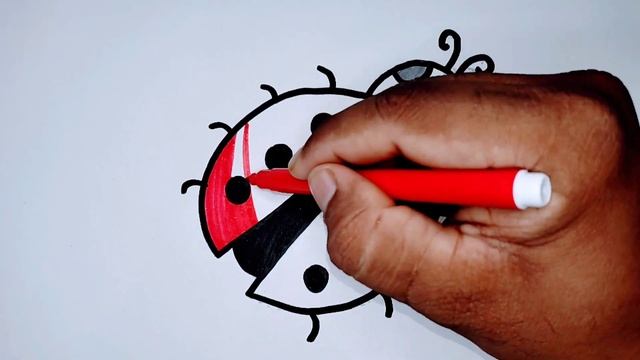 Как нарисовать божью коровку детям | Bolalar uchun ladybugni qanday chizish mumkin смотреть онлайн