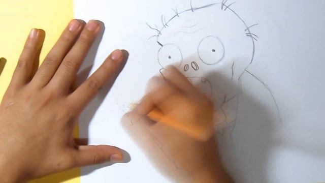 как рисовать Зомби (Растения против зомби) смотреть онлайн