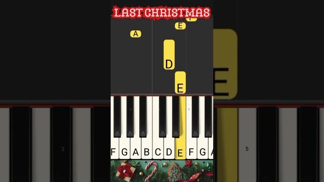 Last Christmas Piano Very Easy Tutorial Wham! смотреть онлайн