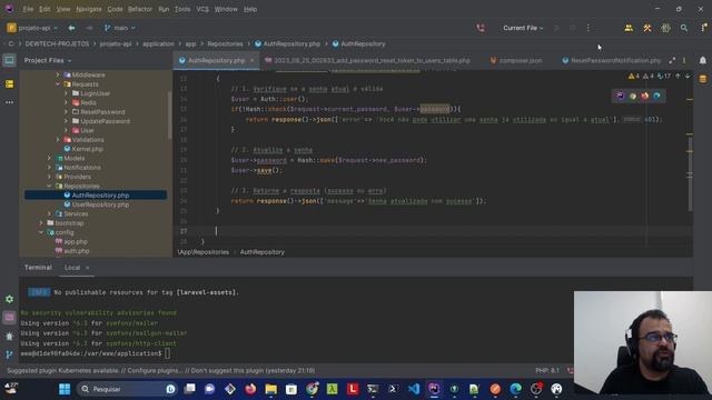API com Laravel, PHP, NGINX, POSTGRES e REDIS: Final - ResetPassword смотреть онлайн