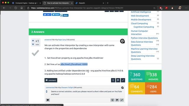 How to activate hive interpreter for Apache Zeppelin on Dataproc on GCP? смотреть онлайн