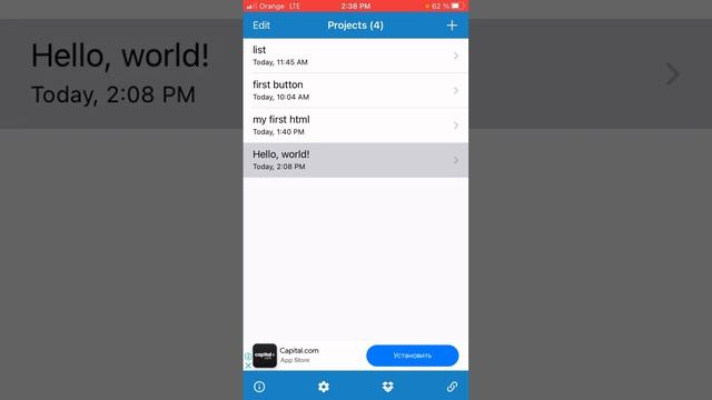 Frontend on Iphone!Cool app for coding! смотреть онлайн