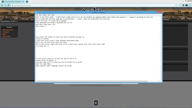 How To Download Samp | Fix Error Opening File For Writting| My First Video| Check Pined Coment !!