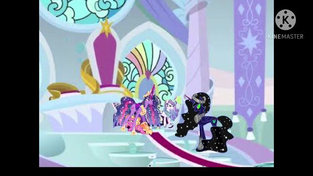 Mlp Nigthmare Princesses And     Queen Galaxia And King Cosmos