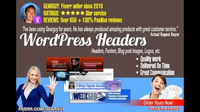 Design a professional wordpress header banner graphic image смотреть онлайн