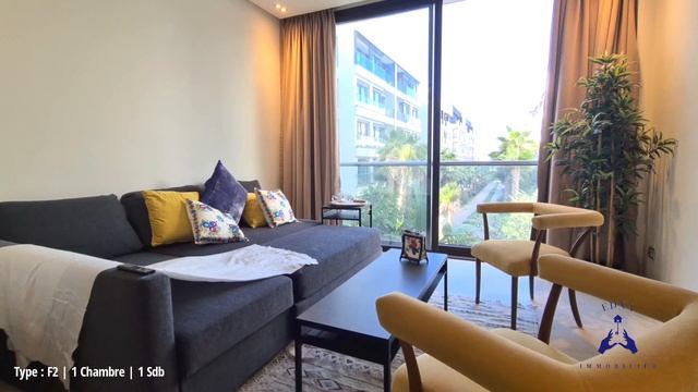 Luxueux studio avec une vue sur mer à Ain Diab, Casablanca | Edna. Tour شقة حديثة مطلة على البحر смотреть онлайн