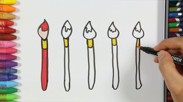 Раскраски для кисти ✏️ | Как рисовать | Раскраски | Изучите цвета для детей | Как рисовать и цвет смотреть онлайн