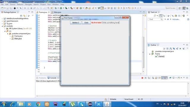 Java Swing components : JTextField смотреть онлайн