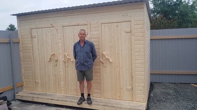 Хозблок/Туалет/Дровник 2,5х4м от компании Лесное раздолье готов. смотреть онлайн