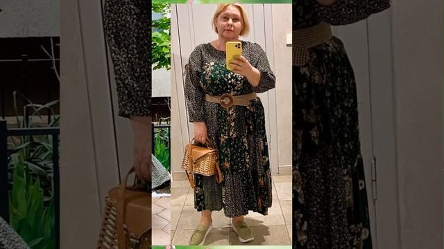 Летние платья с цветочном принтом для дам 55-60/Summer dresses with floral print for ladies 55-60 смотреть онлайн