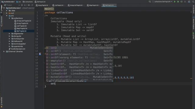Kotlin Dersleri #23 - Set смотреть онлайн