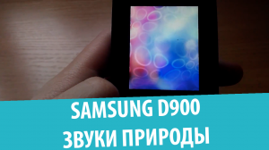 Samsung SGH-D900 – «Звуки природы»
