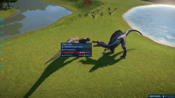 ИНДОМИНУС ПРОТИВ ИНДОРАПТОРА БИТВЫ ДИНОЗАВРОВ В JURASSIC WORLD EVOLUTION #2