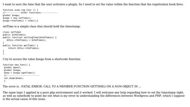 Wordpress: Getting timestamp of activation plugin time смотреть онлайн