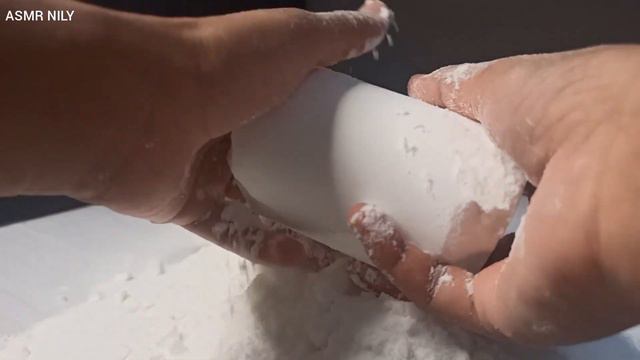 ASMR Baking Soda White Pillars Crushing Crunchy Sounds смотреть онлайн