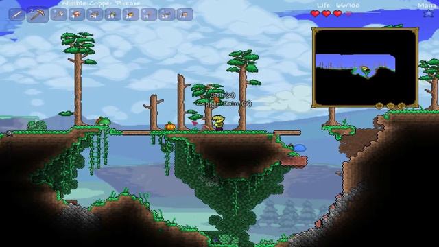 Terraria #2-Атака слизней смотреть онлайн