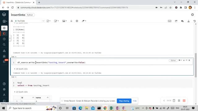 How to use InsertInto in PySpark using Databricks | Databricks Tutorial | смотреть онлайн