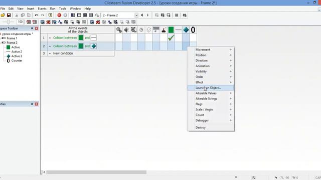 как сделать игру в Clickteam Fusion 2.5-игрок и манетки смотреть онлайн