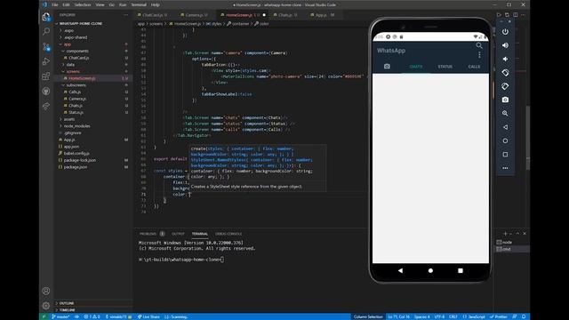 WhatsApp Mobile App Clone Tutorial (Chat Feed) using React Native | Expo смотреть онлайн