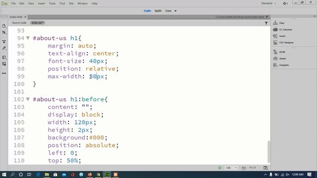 Lecture#3 : HTML/CSS Set Horizontal Lines using Before and After class (HTML and CSS) смотреть онлайн