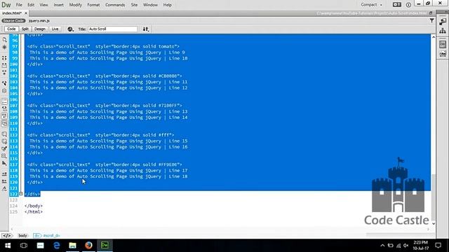 Jquery Auto Page Scroll With Button, Jquery On Scroll, Auto Page Scroll смотреть онлайн