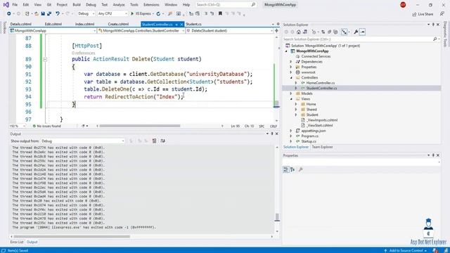 Delete data from MongoDB using Asp.Net Core 5 | MongoDB CRUD Operation | .NET 5 смотреть онлайн