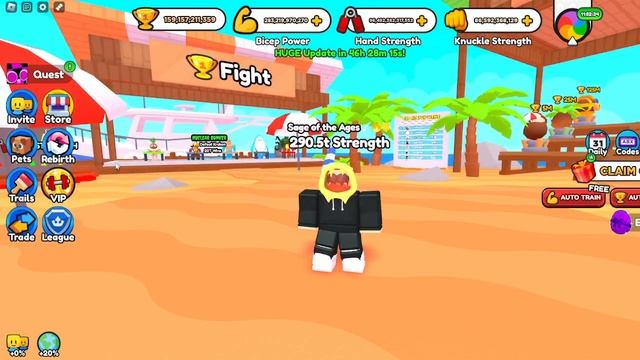 КАК БЫСТРО ПРОКАЧАТЬСЯ В ARM WRESTLE SIMULATOR В РОБЛОКС! смотреть онлайн