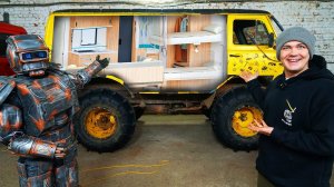 Сделали дом на колесах из буханки вместе с роботом!