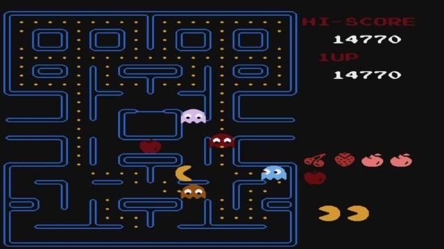Пакман Pac-Man 1980 Игры Денди( Аркадные автоматы, Atari 2600) Геймплей. смотреть онлайн