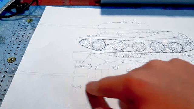 Чертёж танка Т-34-85 смотреть онлайн