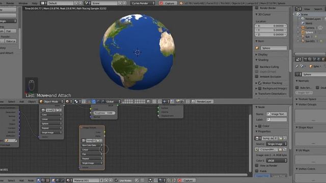 Bump Node and uV MAP Tutorial -Earth смотреть онлайн