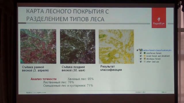 Семинар «Применение космических снимков RapidEye в лесном хозяйстве»