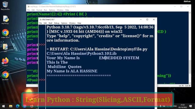 #20 : Learn Python | String In Python | Slicing , Index , Del , ASCII , Format | Part 2 смотреть онлайн