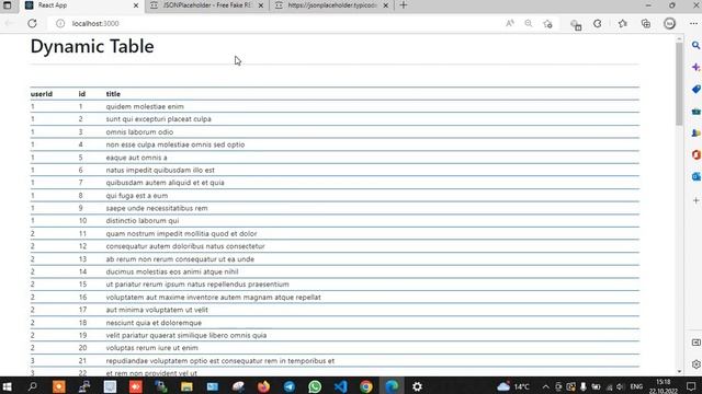 ReactJS - Simple Dynamic Data Table and Dynamic Fetch Method смотреть онлайн