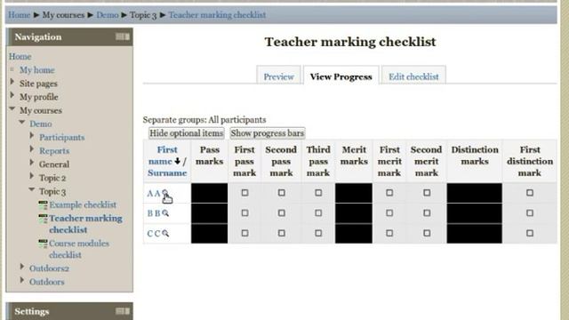 Moodle Checklist plugin смотреть онлайн