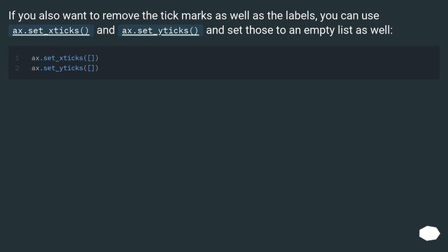 Hide tick label values but keep axis labels смотреть онлайн