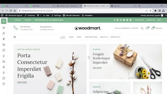 MOBILE MENU AND DESKTOP MENU IN WOODMART THEME