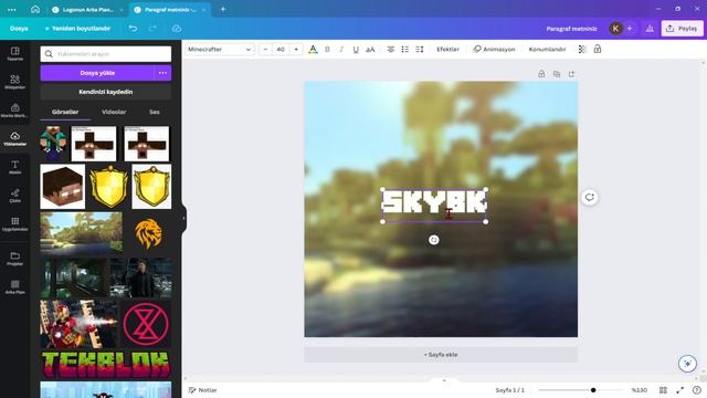 Minecraft Fontuyla Logo Nasıl Yapılır? | SkyBlue | Canva смотреть онлайн